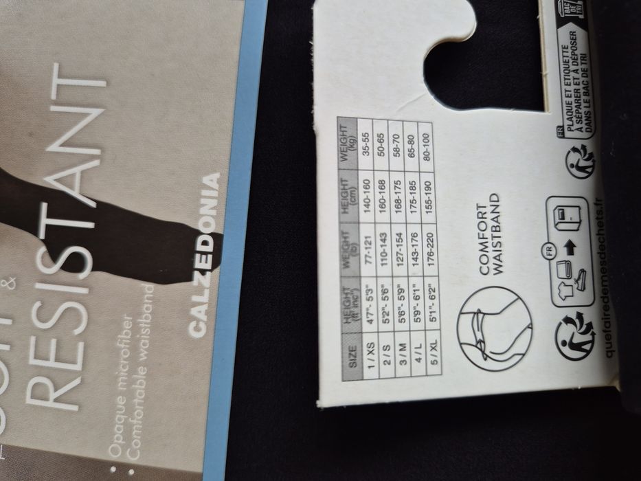 2 szt rajstopy Calzedonia M czarne 50 den microfibra comfort waistband