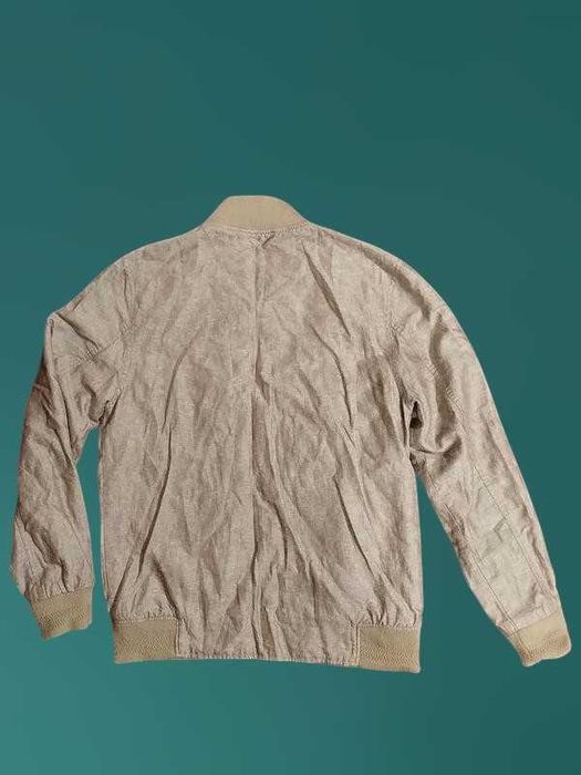 Льняная бежевая куртка бомбер лен John Rocha