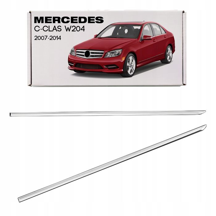mercedes c-class w204 2007-14 chrom listwa tylnych drzwi lewa a2047300