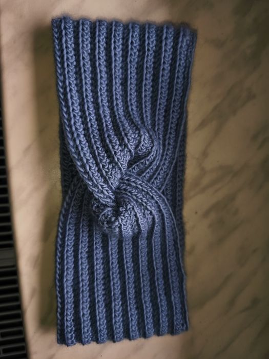 Lekka wełniana opaska na głowę wełna merino