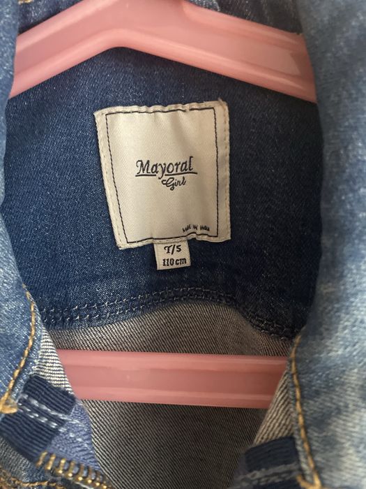 Kurtka jeansowa Mayoral 110 116 katana z falbanką jak nowa