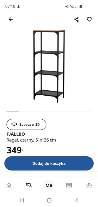 Ikea regał metalowy