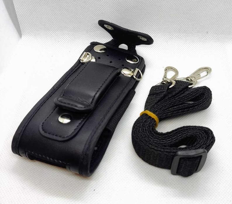 Bolsa pele walkie talkie rádio comunicações