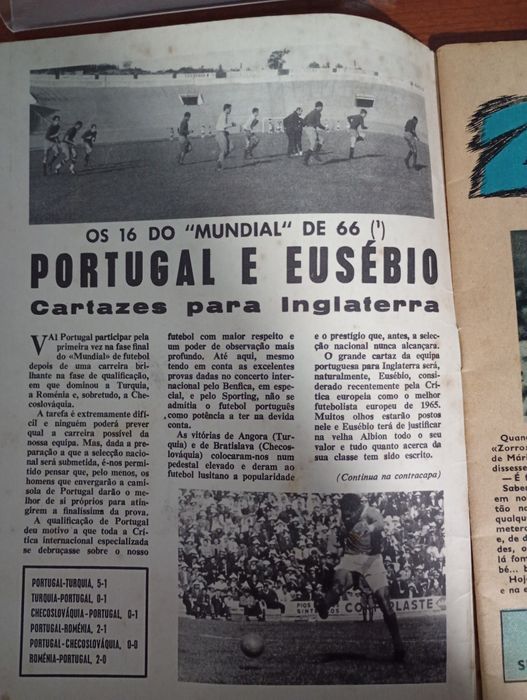 Portugal Mundial de 1966 Eusébio revista rara