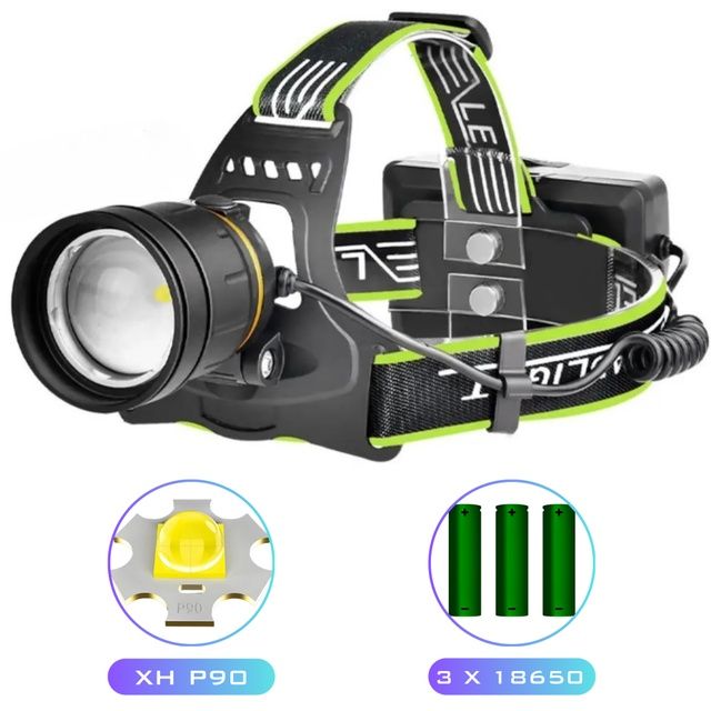 Акумуляторний налобний ліхтар колекція BL-A12-P90 .Дуже потужний!