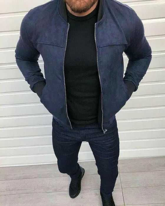 Бомбер замшевый мужской GG замшевая куртка весенняя осенняя