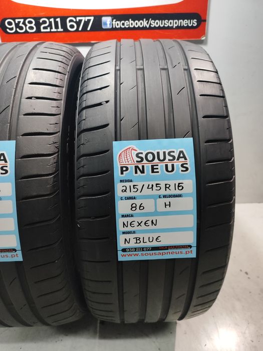 2 Pneus semi novos Nexen 215/45R16 86H Oferta dos portes