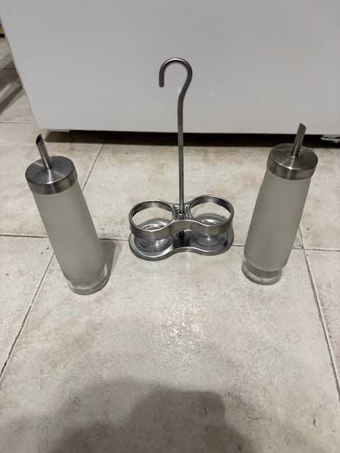 Glass/Metal Condiment Set423700412184678403