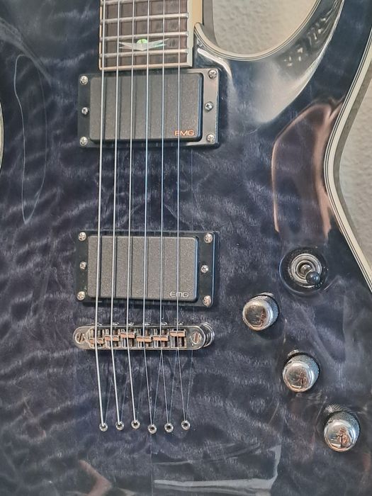 Guitarra elétrica Schecter omen extreme 6 STBLK com emg