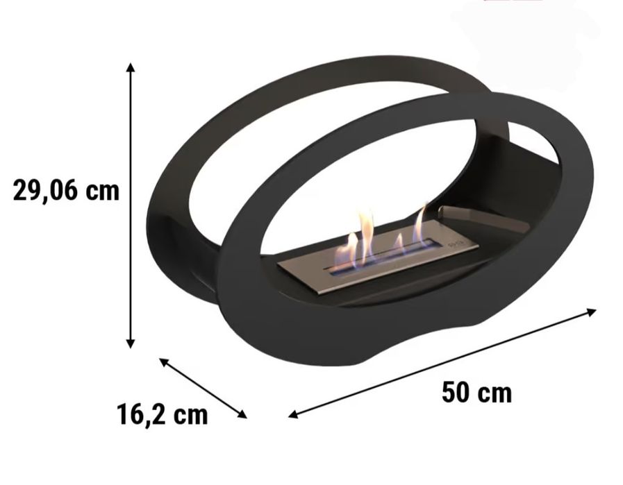 Biokominek wolnostojacy Kratki model Echo Czarny, 50cm jak nowy