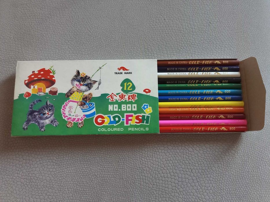 Kredki ołówkowe CHIŃSKIE z PRL - Nowe