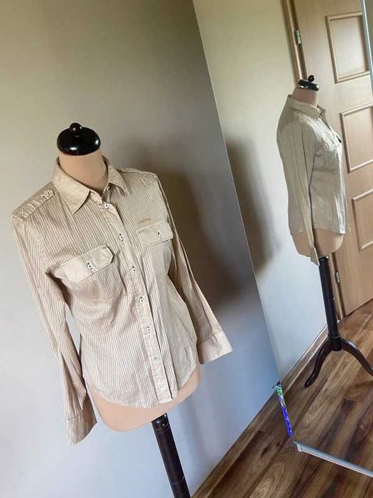 Campus bez koszula pastere krem m l 38 40 paski basic bawelna jakosc