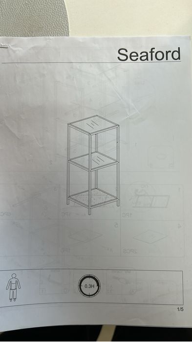 Regał szklany SEAFORD
