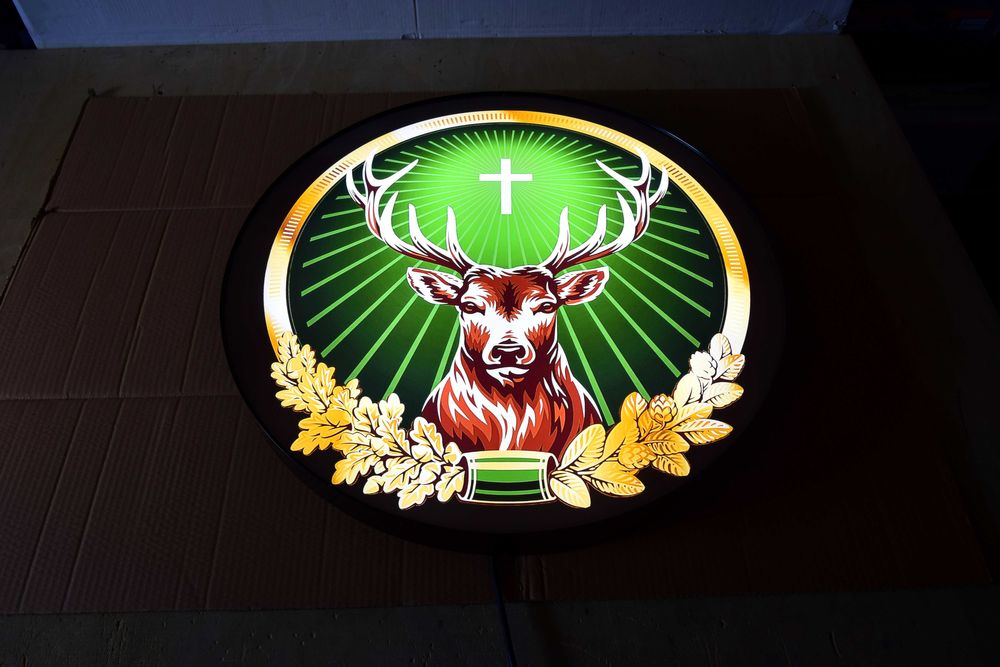 LED Neon Jagermeister, Logo podświetlane 3D, REKLAMA do Baru, Neony