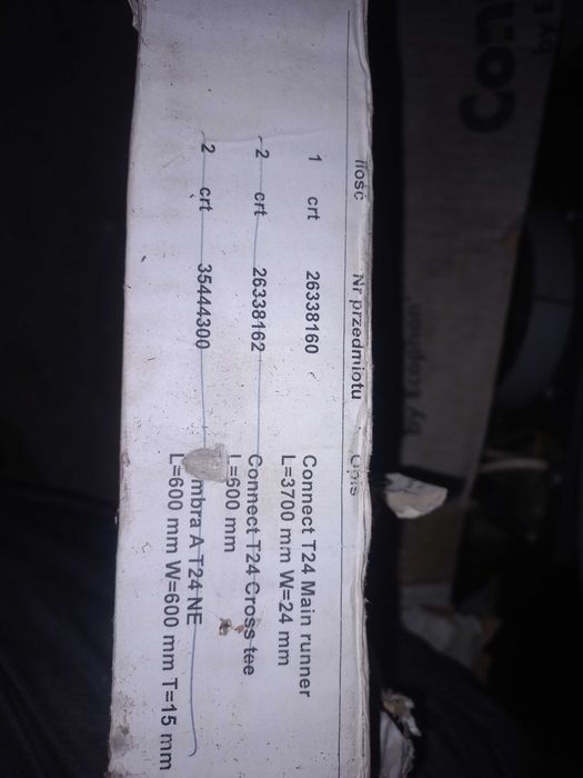 Ecophone profile czarne . Amstrong