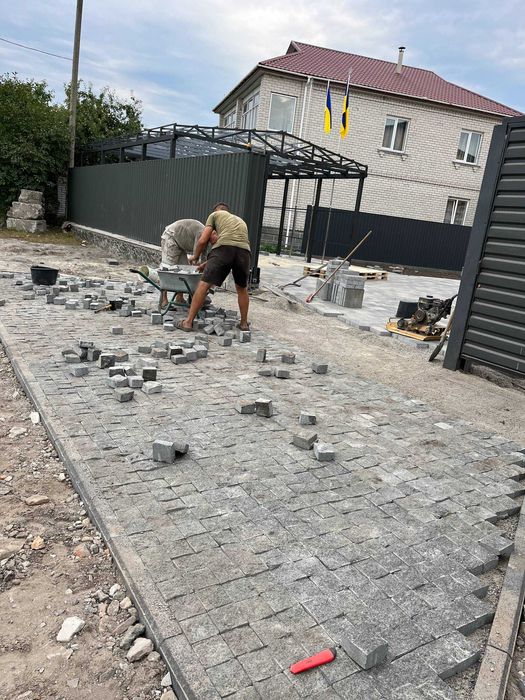 ПІД КЛЮЧ! Вкладання тротуарної бруківки (плитки) Укладка тротуарной плитки.