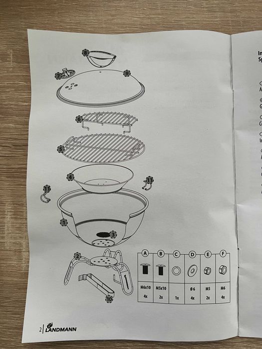 NOWY Grill Landmann przenośny  PICCOLINO czarny