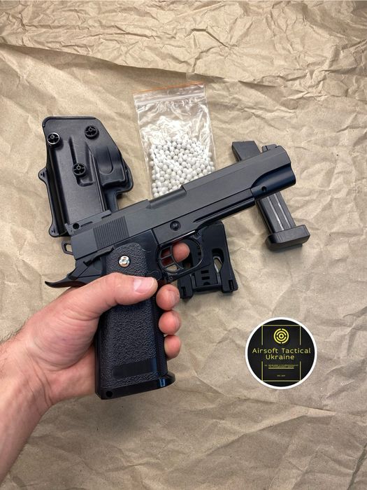 Металевий пістолет з кобурою Hi-Capa - модель G6+ (іграшка)