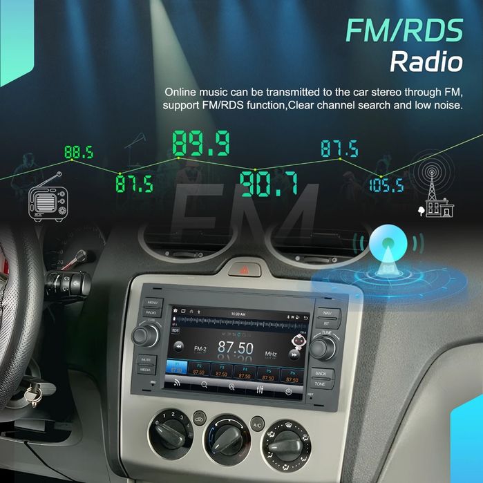 Rádio Android 13 Ford Focus Fiesta Galaxy Mondeo 4/64GB Carplay GPS
