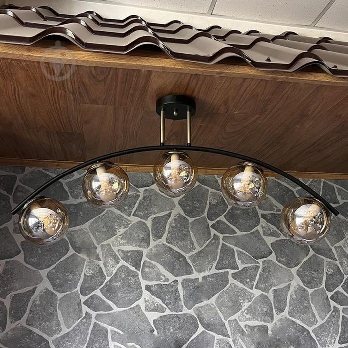 Люстра стельова Blitz 5x40 Вт E14 чорний/золото