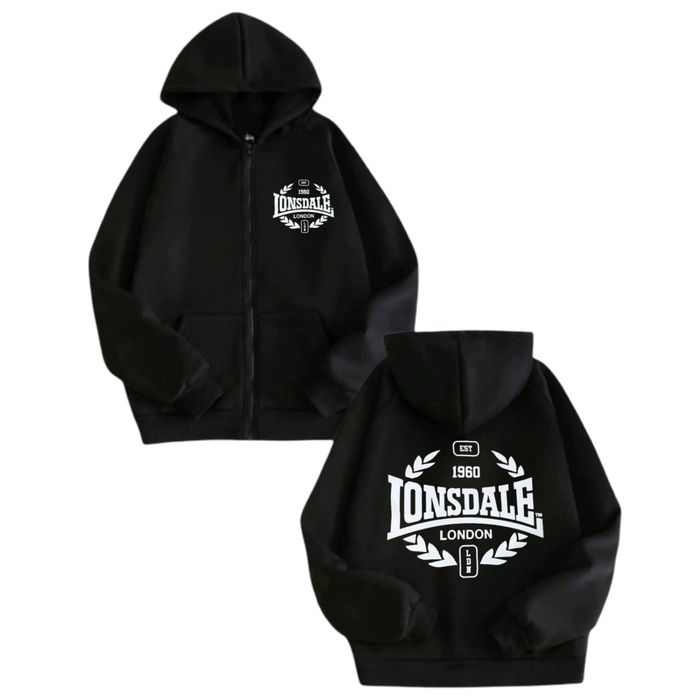 Зип худи Lonsdale London Fight casual Logo унисекс лонсдейл толстовка