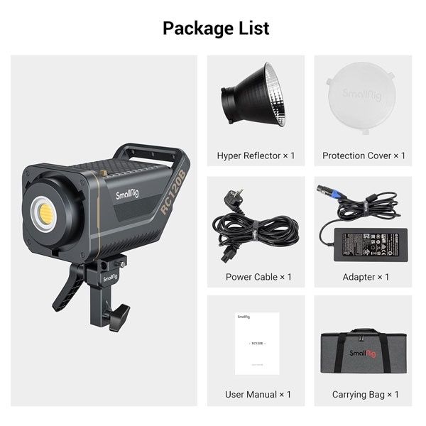 Foco de luz LED SMALLRIG RC 120B  Como Novo + Tripé