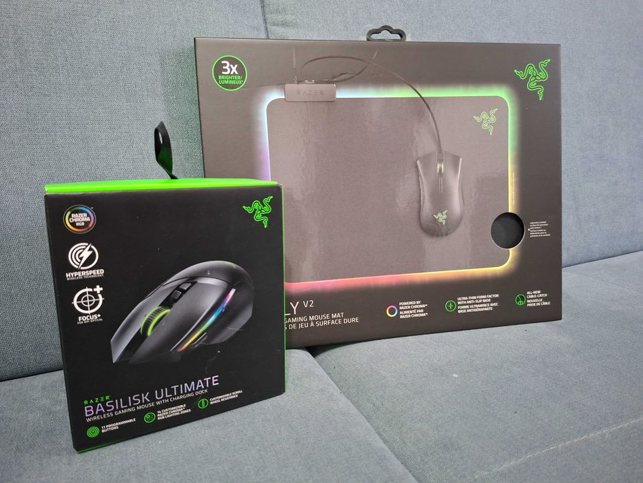 Myszka razer Basilisk Ultimate oraz podkładka Razer Firefly