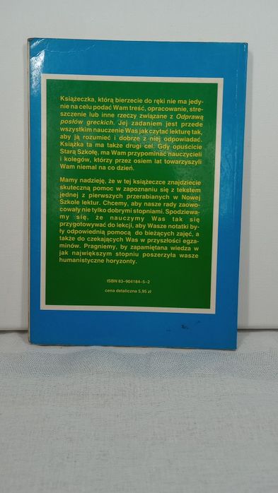 Odprawa posłów greckich. Jan Kochanowski