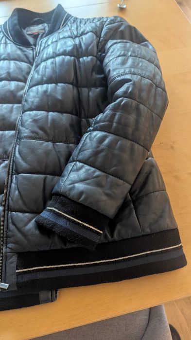 Męska kurtka skórzana OCHNIK | skóra + izolacja 3M | XL