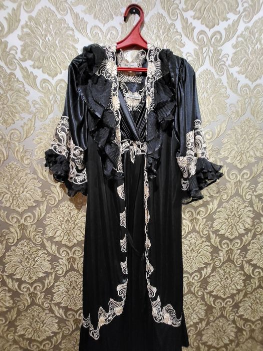 Пеньюар винтаж чёрный