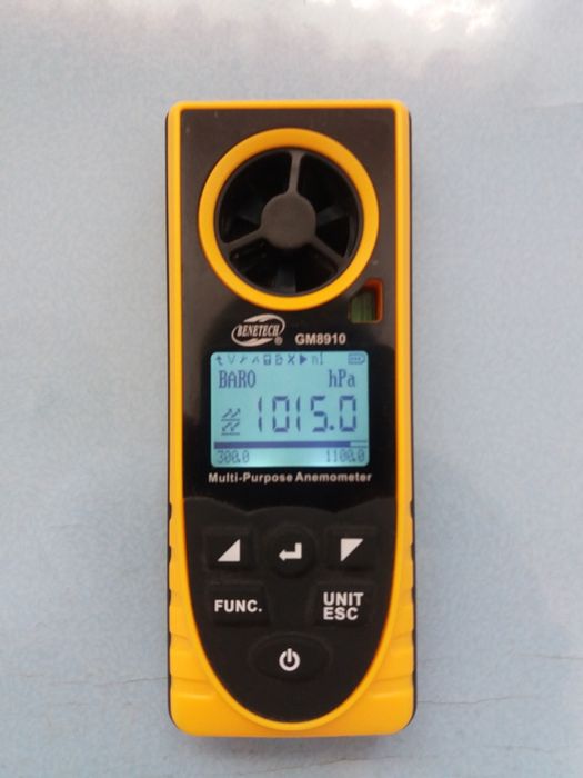 Anemometr wiatromierz wielofunkcyjny miernik temperatury wiatru LCD