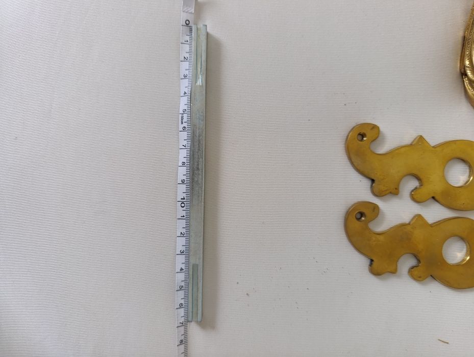 Mosiężna klamka kompletna