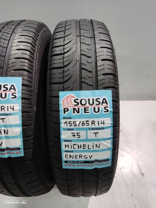 2 pneus semi novos 155-65r14 michelin - oferta dos portes 75 EUROS