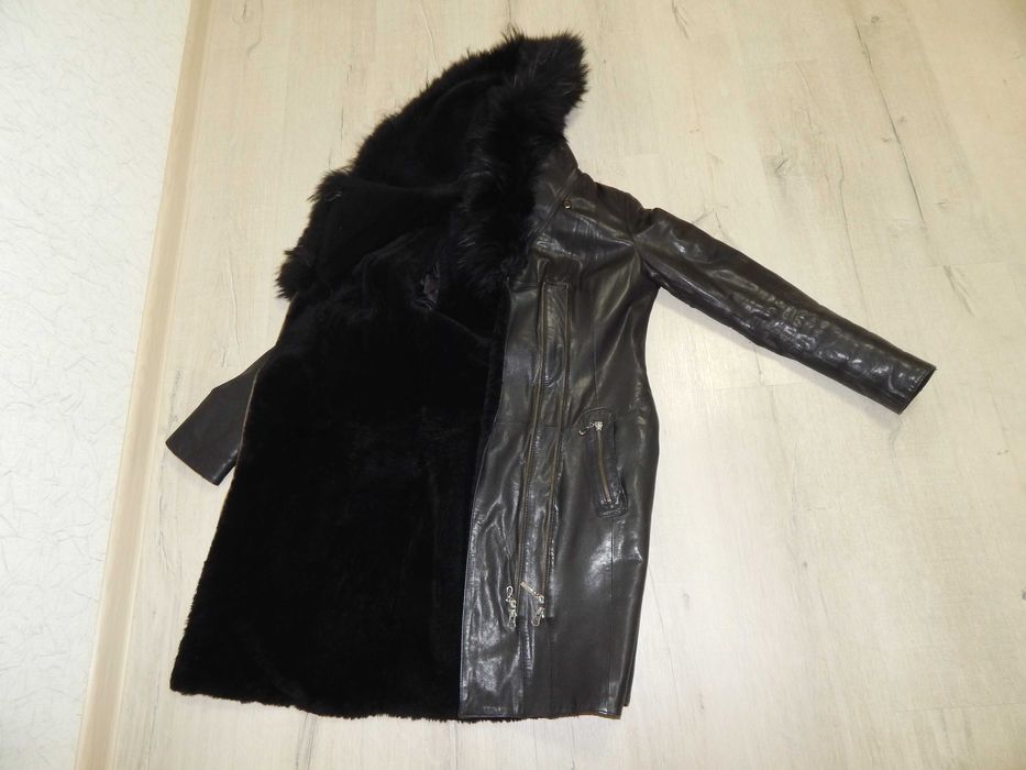 Жіноча дублянка з натуральної шкіри 44 розмір