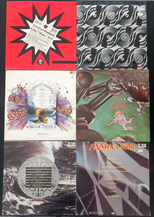 Lote Discos vinil LP Rolling Stones, Queen, Marillion