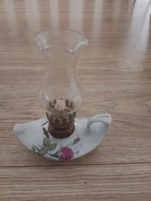 Lamka naftowa ceramiczna stara