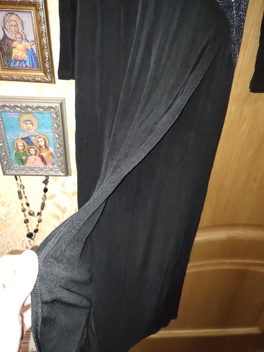 Платье вечернее чёрное длинное
