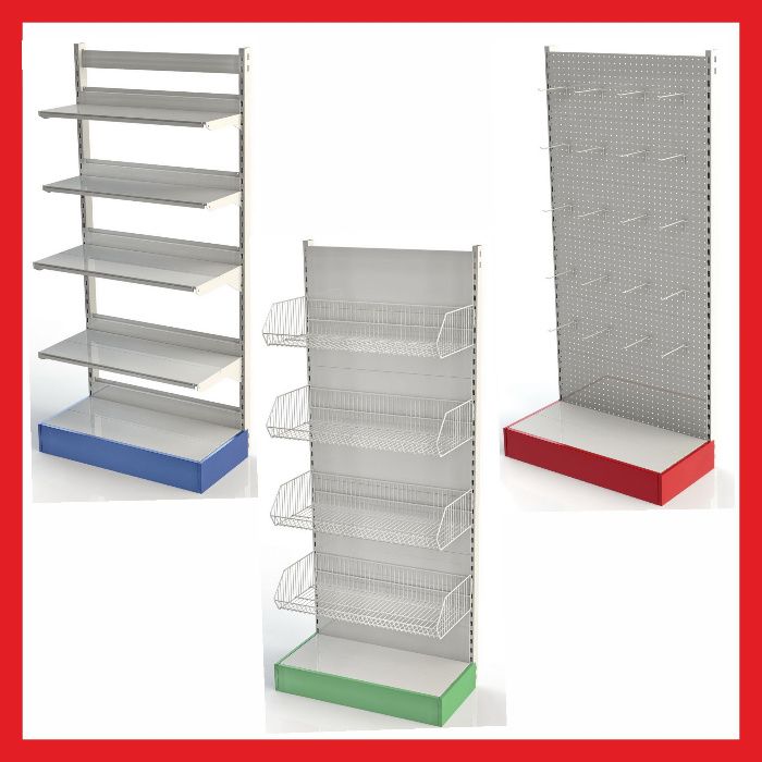 Торгове обладнання, Меблі, Металеві Стелажі для Магазину