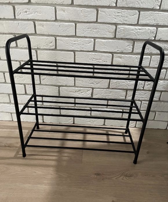 Metalowa półka na buty regał stojący 3 półki