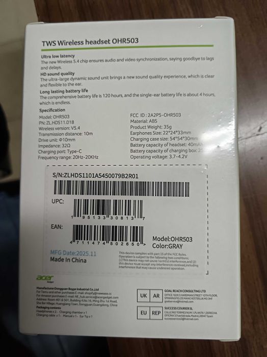 Buds - Auriculares ACER sem fios