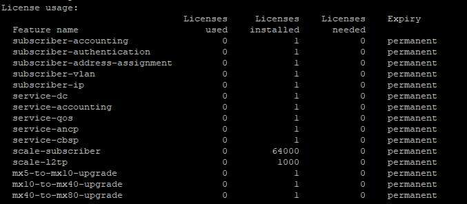 Juniper mx5 (ап до mx80), MS-MIC-16G, MIC-3D-2XGE-XFP, BRAS, 64k subs