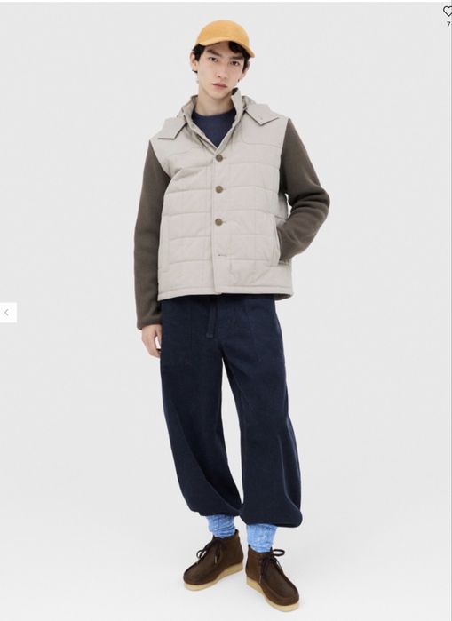 Комбінована куртка uniqlo combination quilted jacket