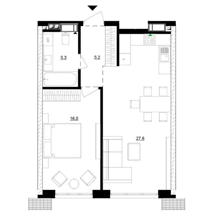 ЖК Русанівська гавань Вид на парк 55 кв Без % 6 поверх