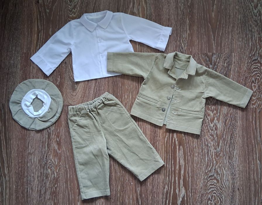 Komplecik do chrztu dla chłopca garnitur garniturek rozm. 74