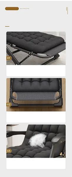 Розкладне крісло шезлонг садовий із подушкою WCG FCB-S06PP