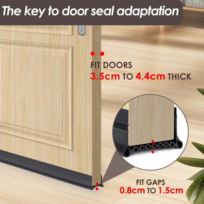 Stoper Do Drzwi Silikonowy 1m, Samoprzylepna Uszczelk, Izolacja Hałasu