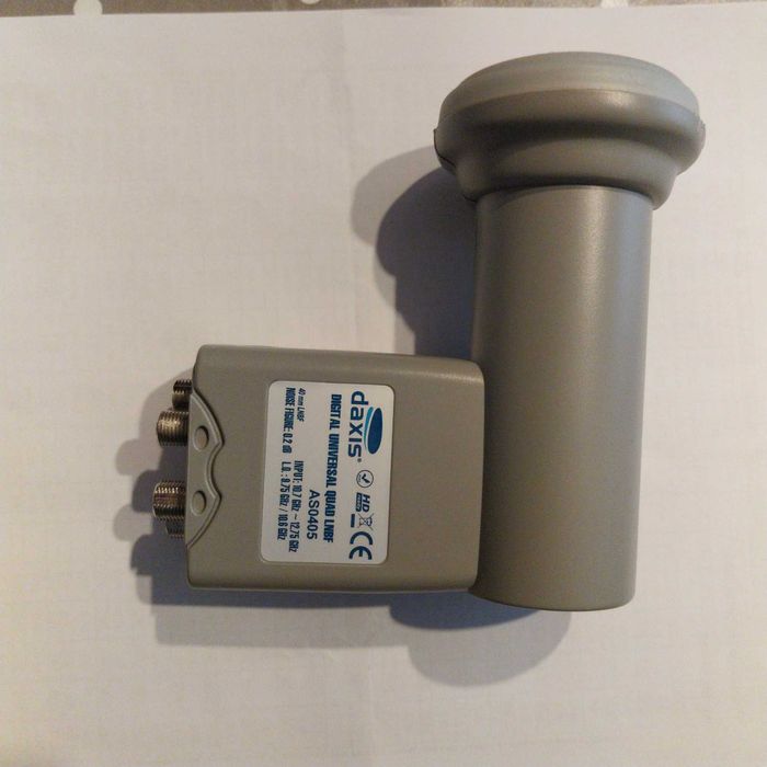 Antena parabólica + motor DiSEqC + LNB Quad Universal