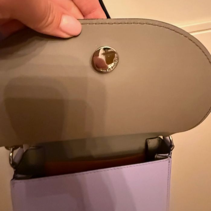 Bimba y Lola skórzana torebka Liliowa Minimalistyczna Cudna!