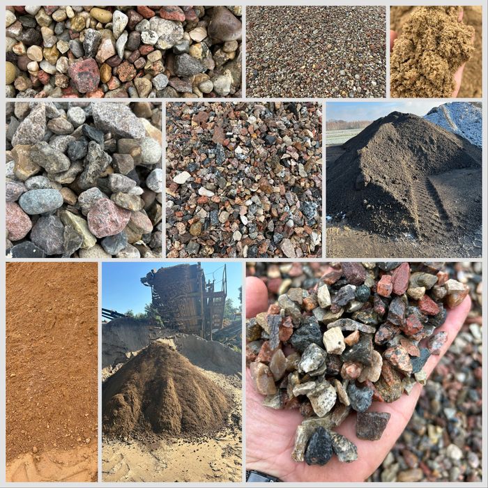 Zwir piasek ziemia podsyp Kamien tluczen
