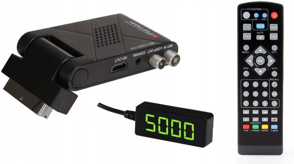 Tuner DVB T2 HEVC H265 Opticum Lion 5 AIR